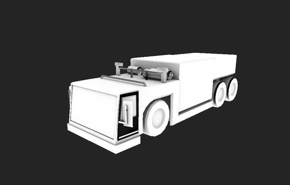 AIRPORT TRUCK 1 Low-poly 3D model_6