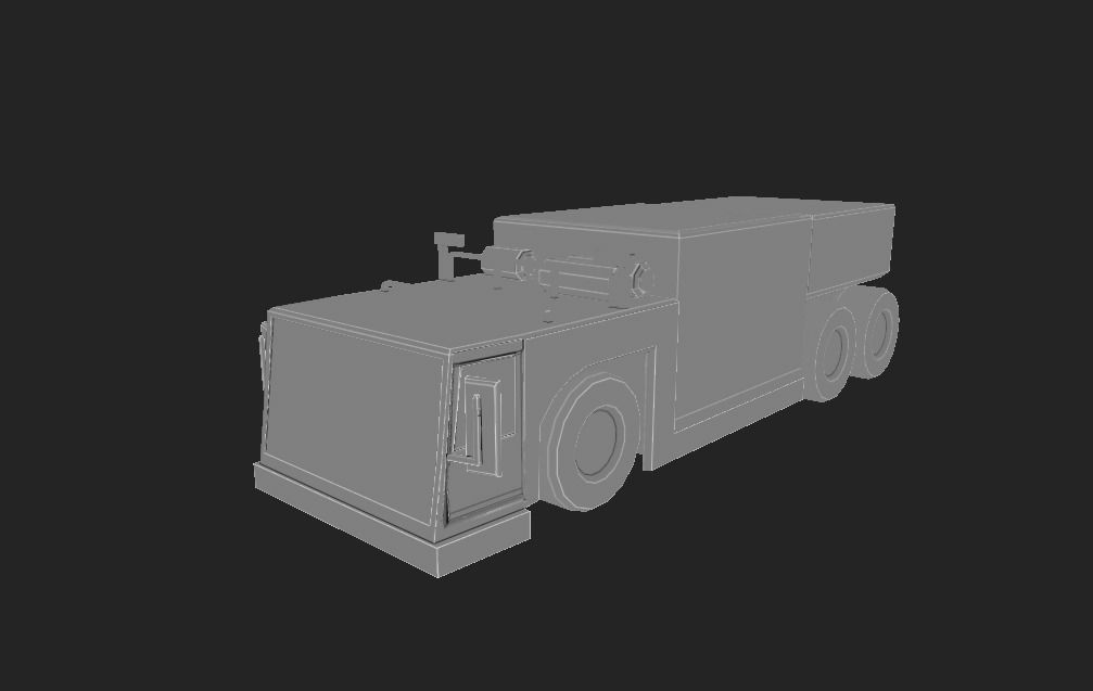 AIRPORT TRUCK 1 Low-poly 3D model_7
