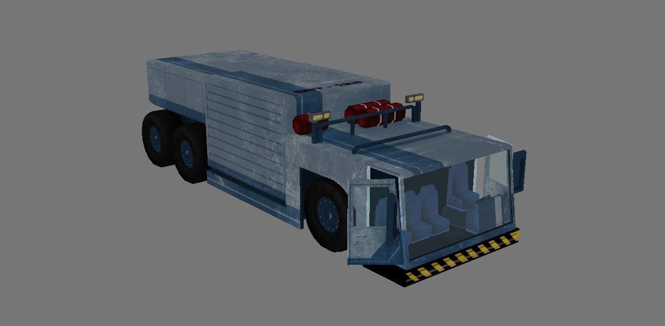 AIRPORT TRUCK 1 Low-poly 3D model_10