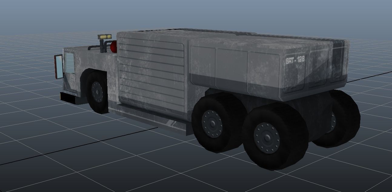 AIRPORT TRUCK 1 Low-poly 3D model_13