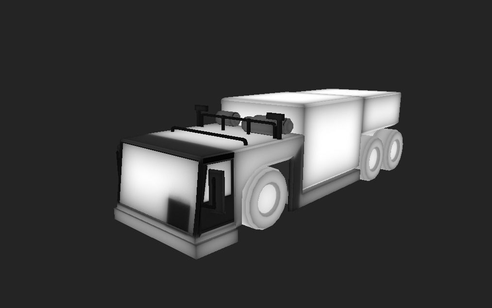 AIRPORT TRUCK 1 Low-poly 3D model_8