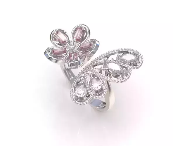 butterfly Diamond Ring