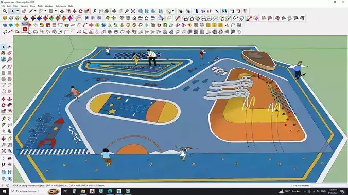 Sports area model 3D model