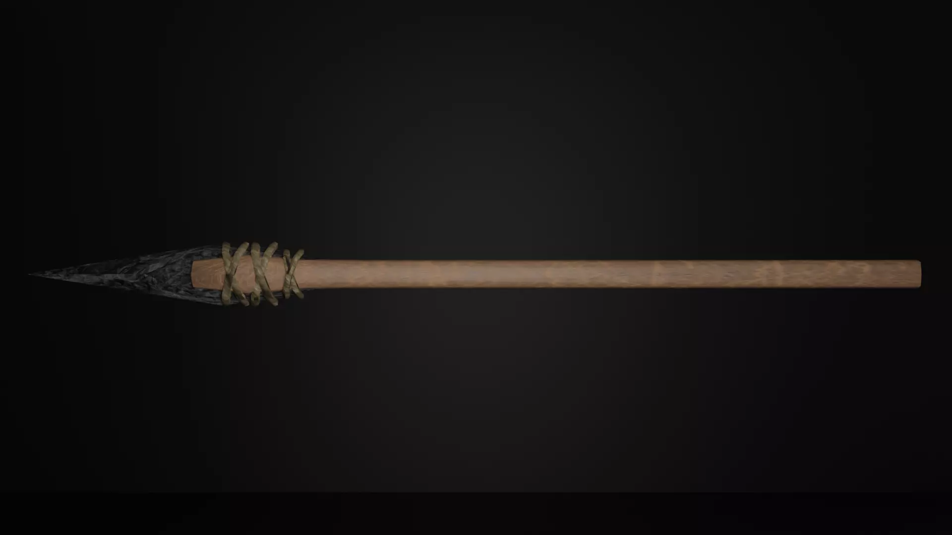 Stone Spear Ancient Weapon Low Poly Free low-poly 3D model_0