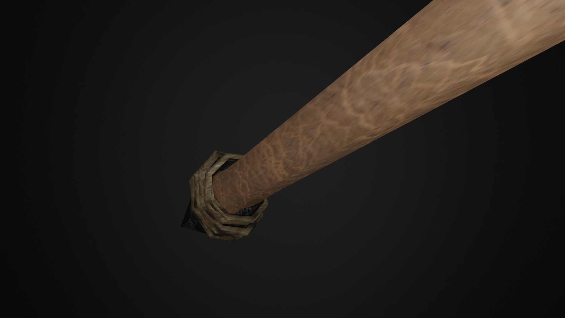 Stone Spear Ancient Weapon Low Poly Free low-poly 3D model_2