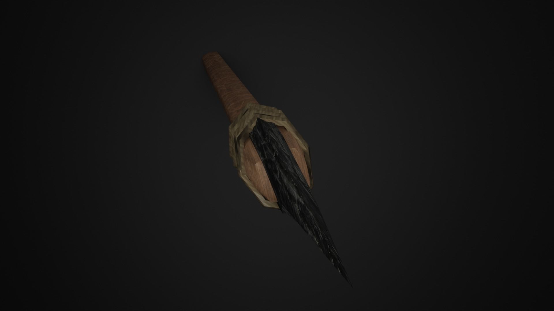 Stone Spear Ancient Weapon Low Poly Free low-poly 3D model_3