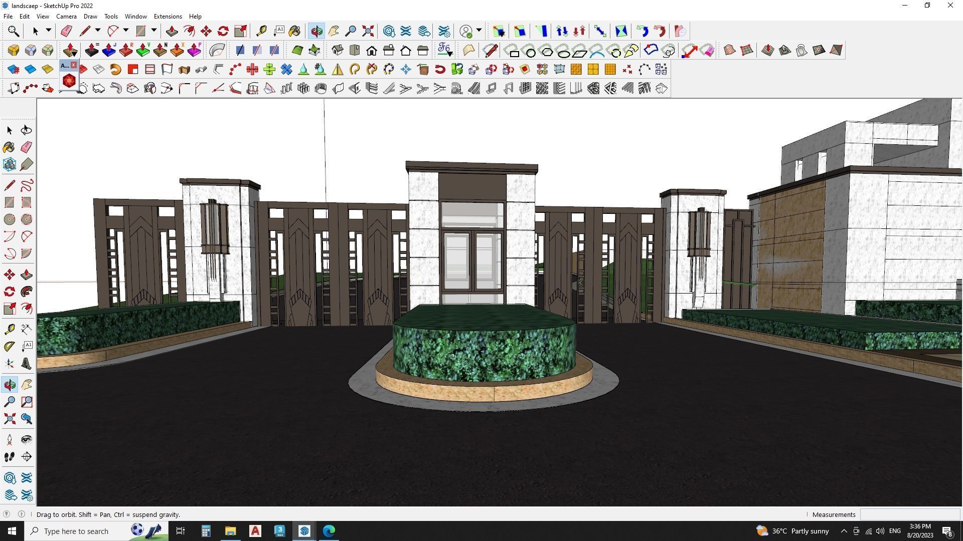 Gate house landscape 3d model 3D model_4