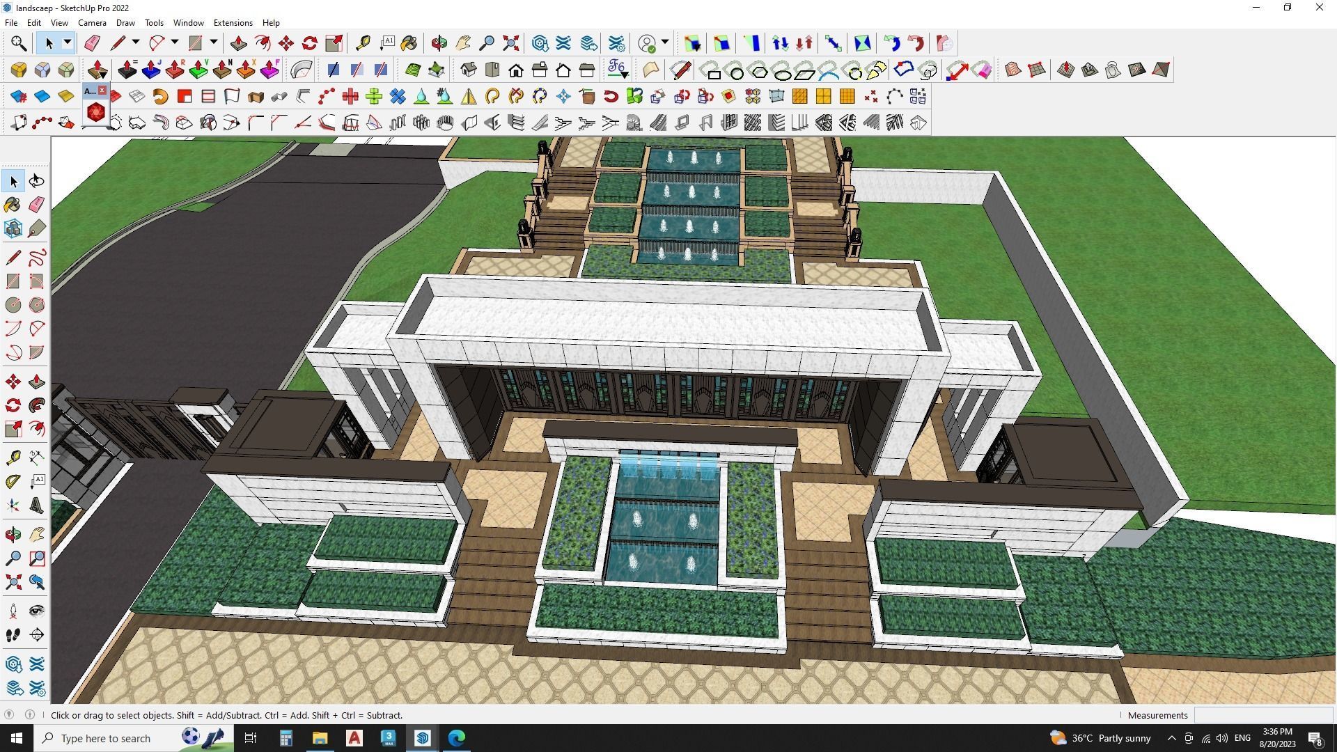 Gate house landscape 3d model 3D model_6