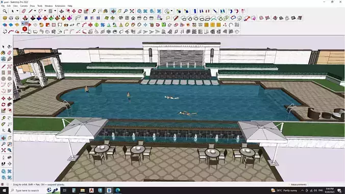 Swimming pool 3d model 