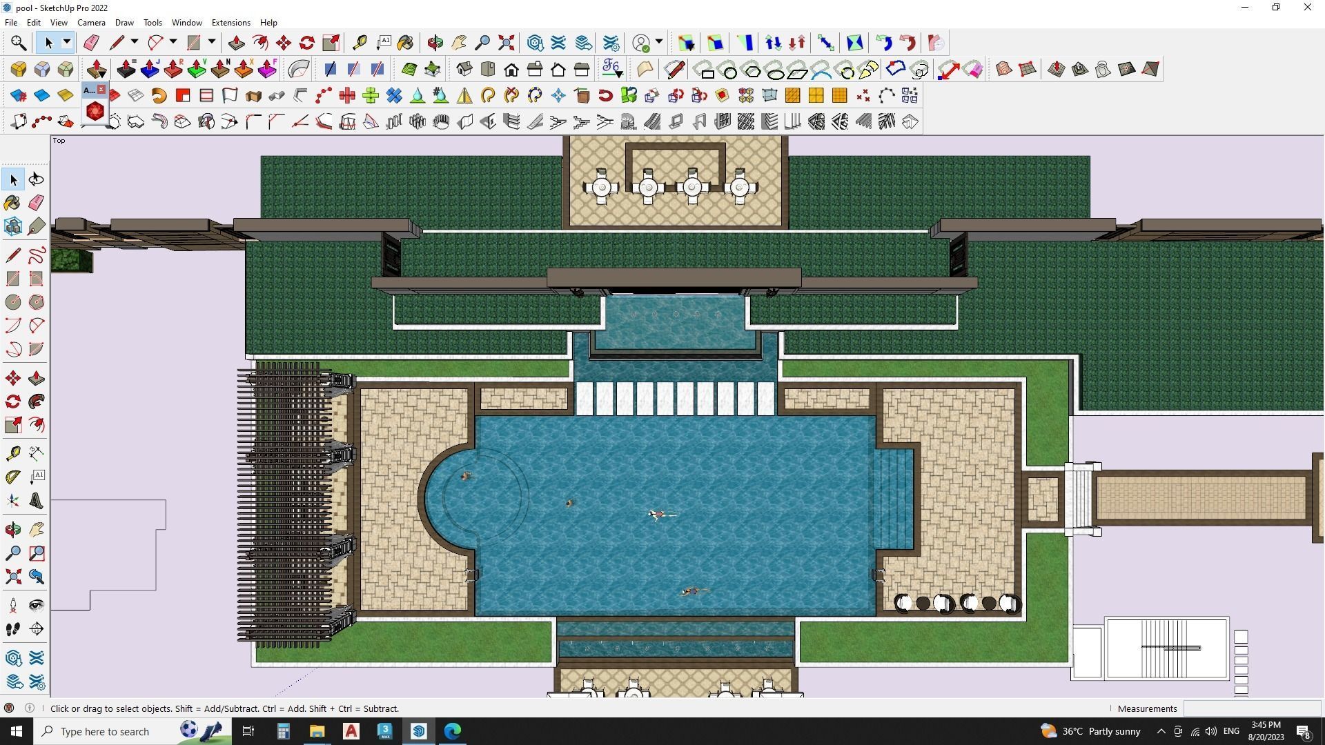 Swimming pool 3d model 3D model_7