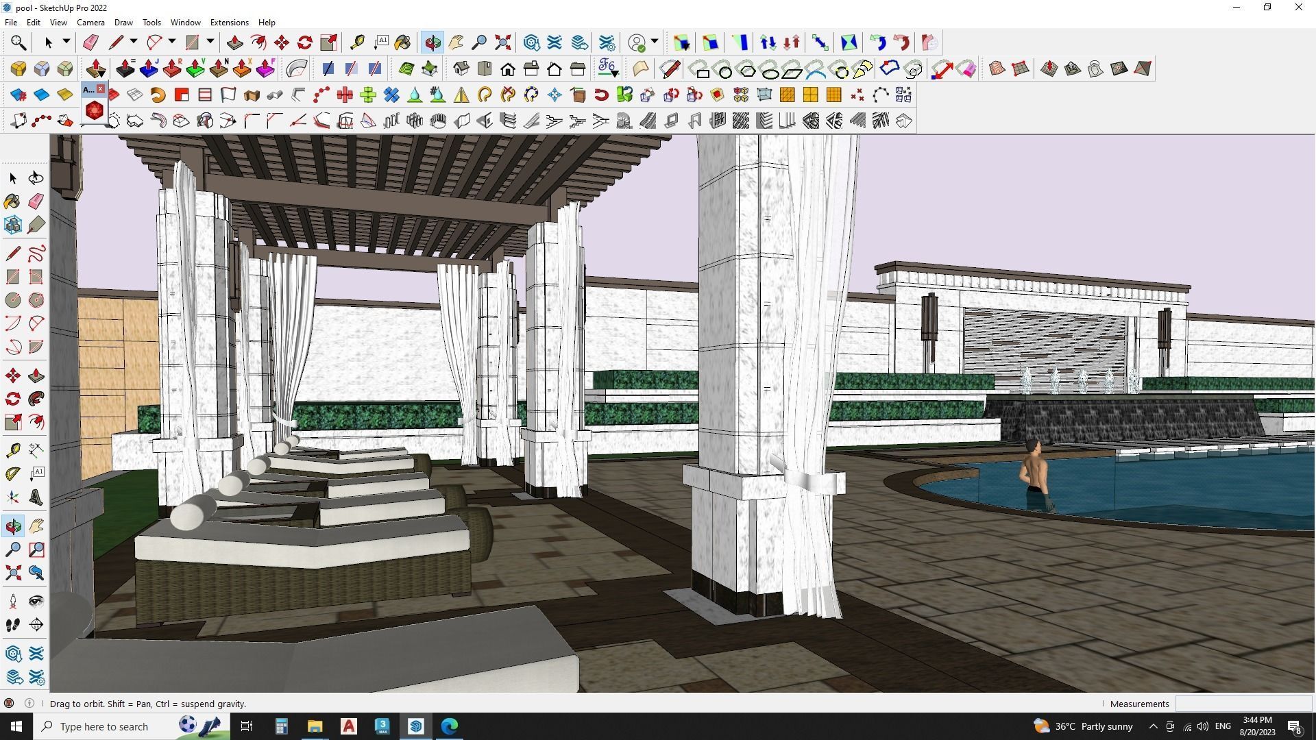 Swimming pool 3d model 3D model_4
