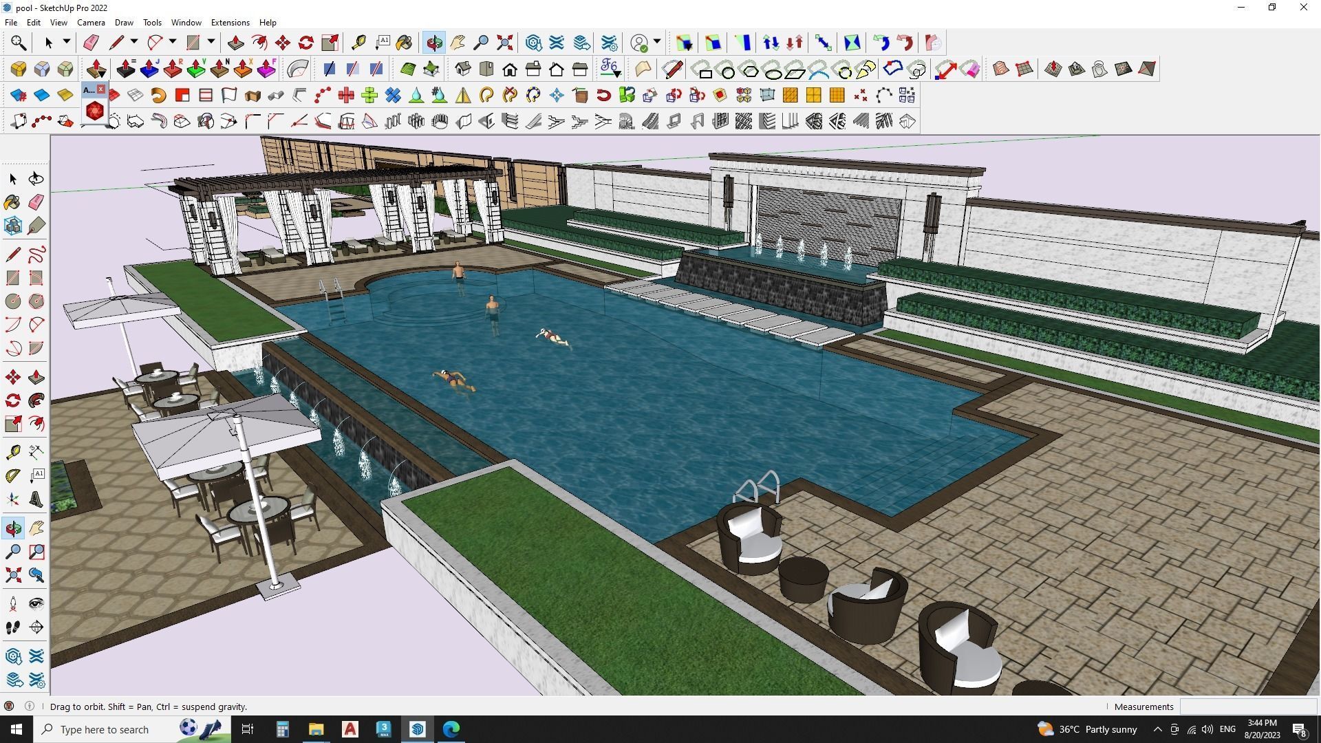 Swimming pool 3d model 3D model_2