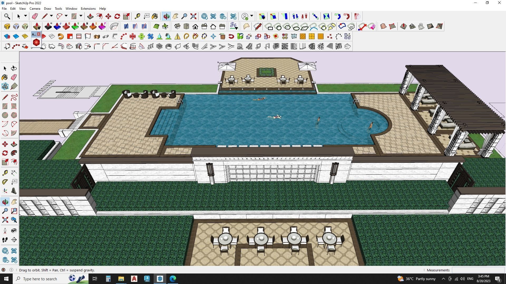 Swimming pool 3d model 3D model_6