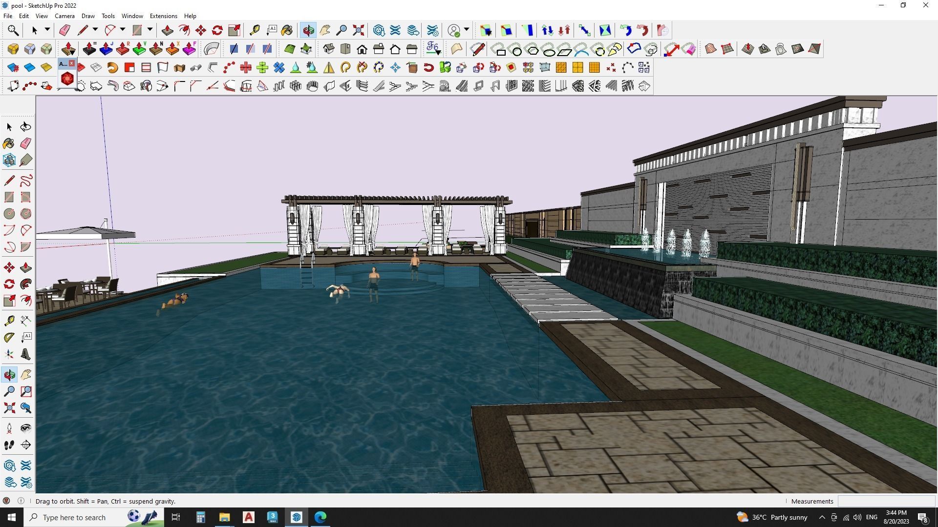 Swimming pool 3d model 3D model_3