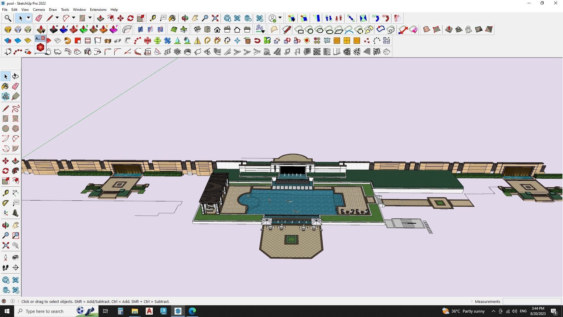 Swimming pool 3d model 3D model_1