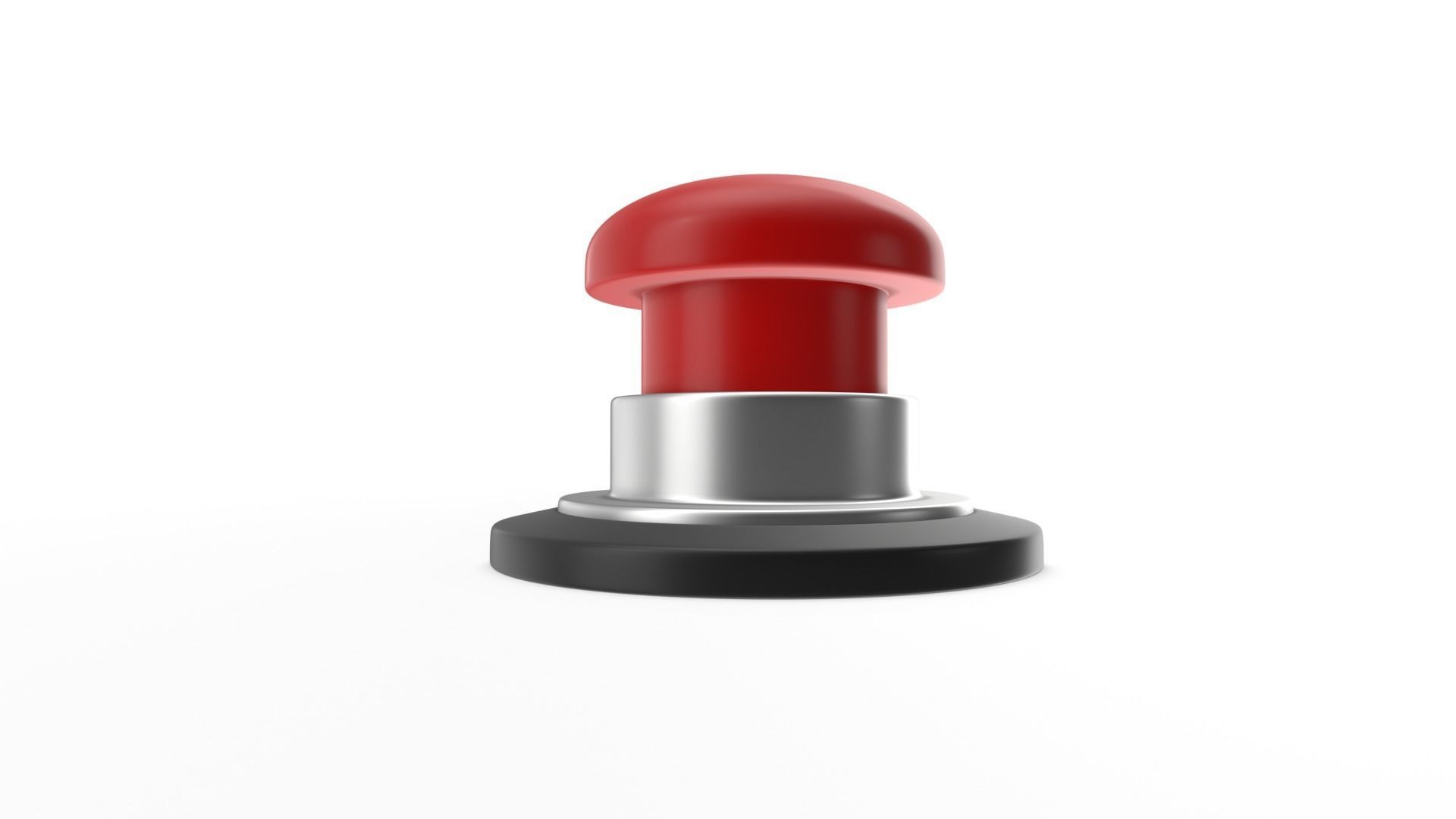 Push Button Low-poly 3D model_3
