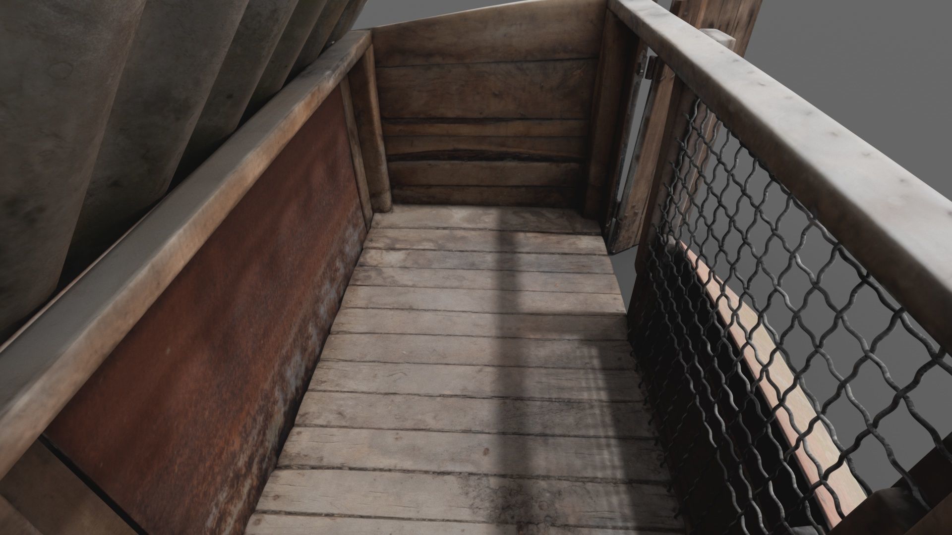 Wooden Cage Low-poly 3D model_13