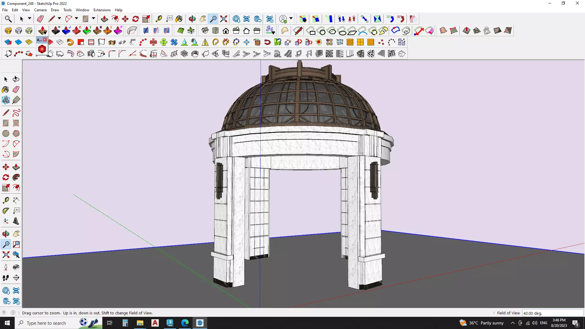 Gazebo 3d model 3D model_0