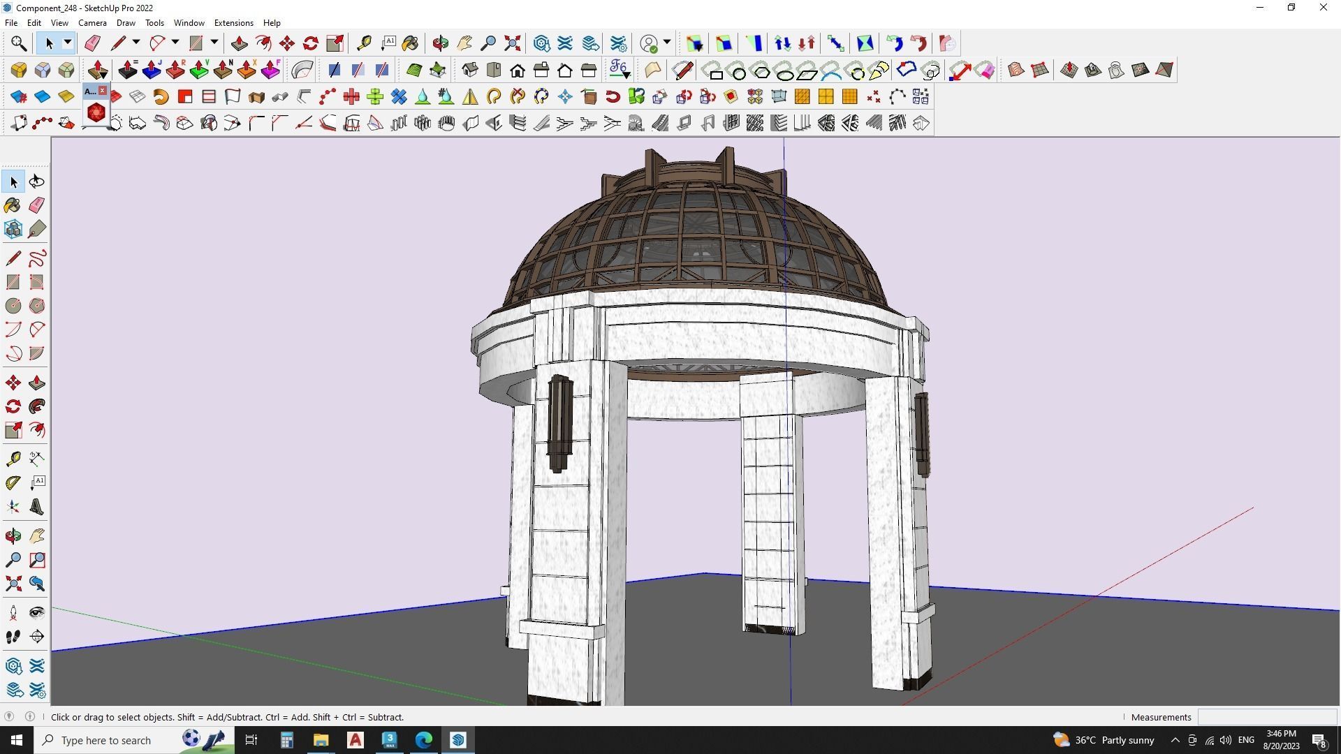 Gazebo 3d model 3D model_4