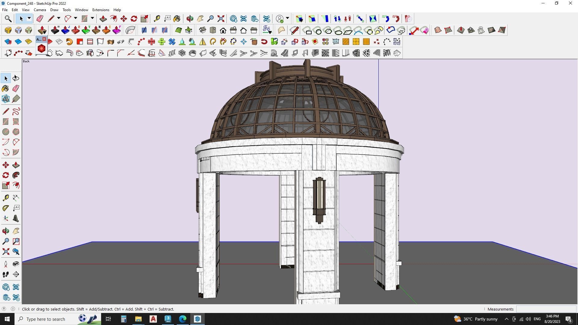 Gazebo 3d model 3D model_3
