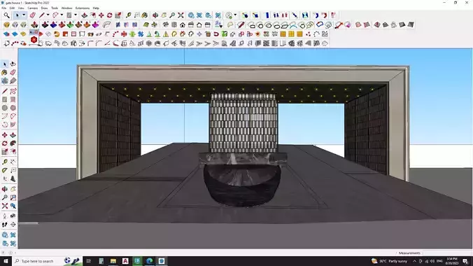 Modern gate house 3d model 