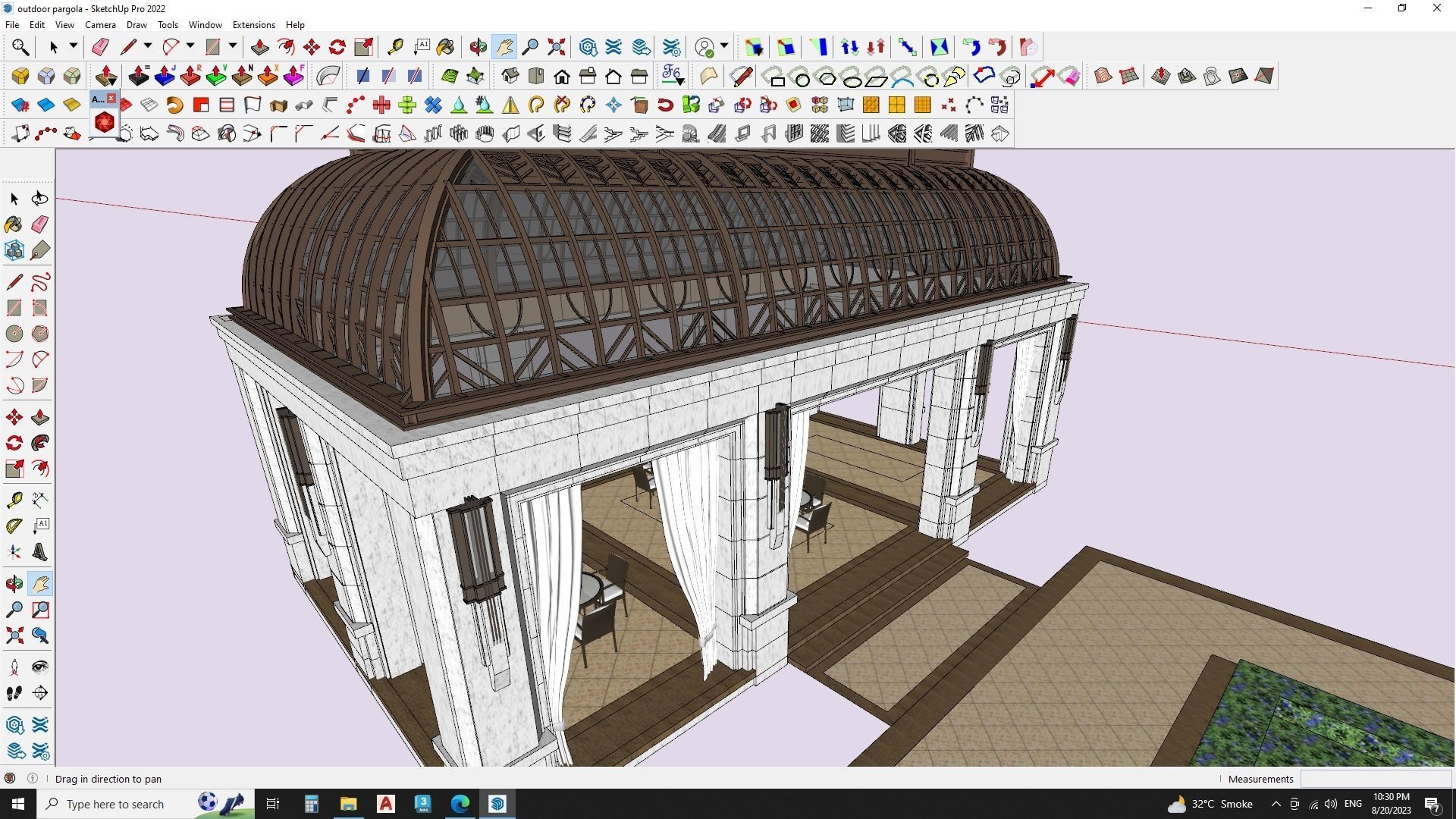 Outdoor pavilion 3d model 3D model_6