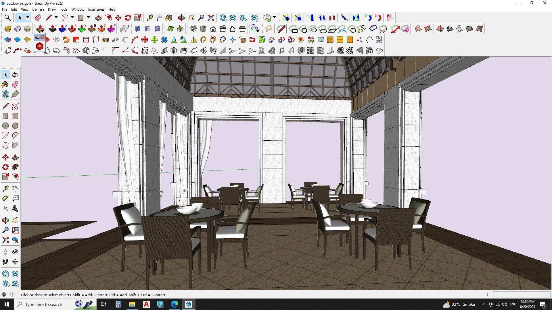Outdoor pavilion 3d model 3D model_3
