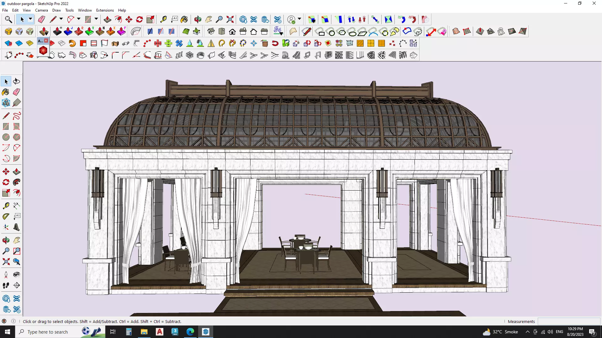 Outdoor pavilion 3d model 3D model_0