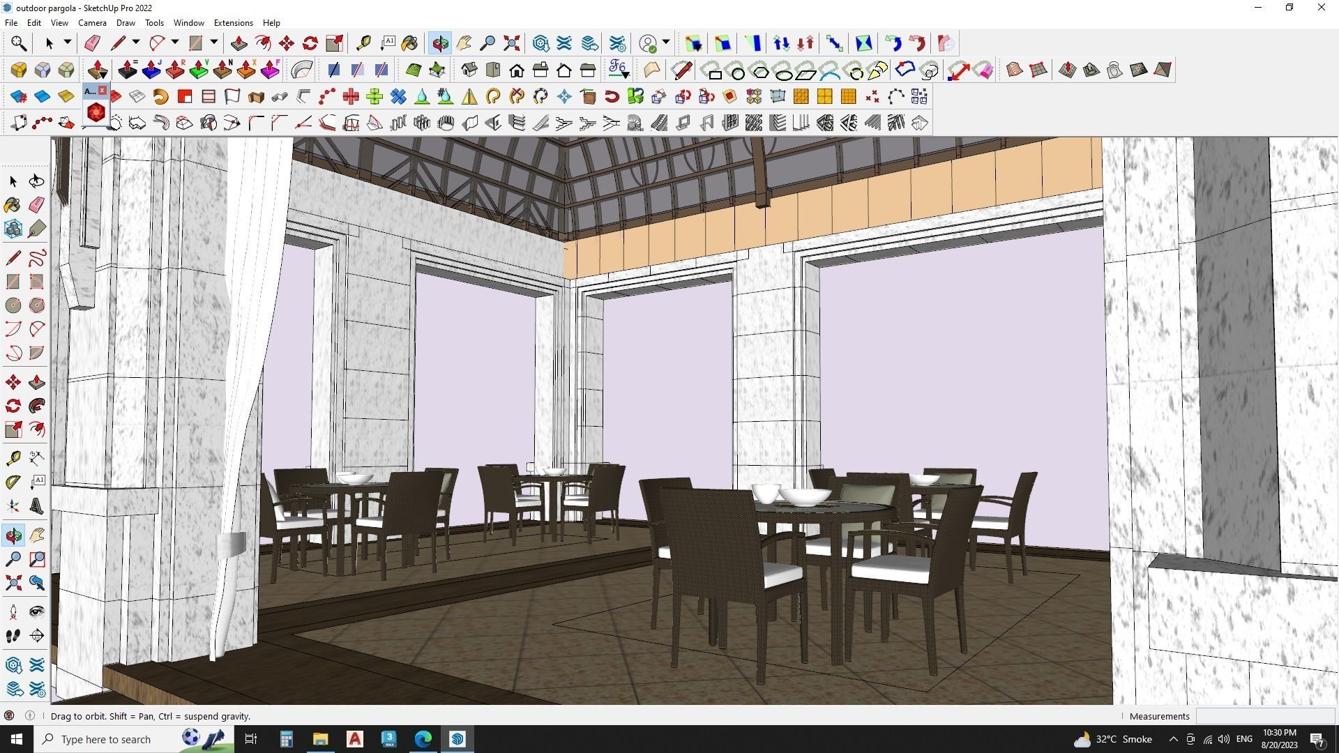Outdoor pavilion 3d model 3D model_2