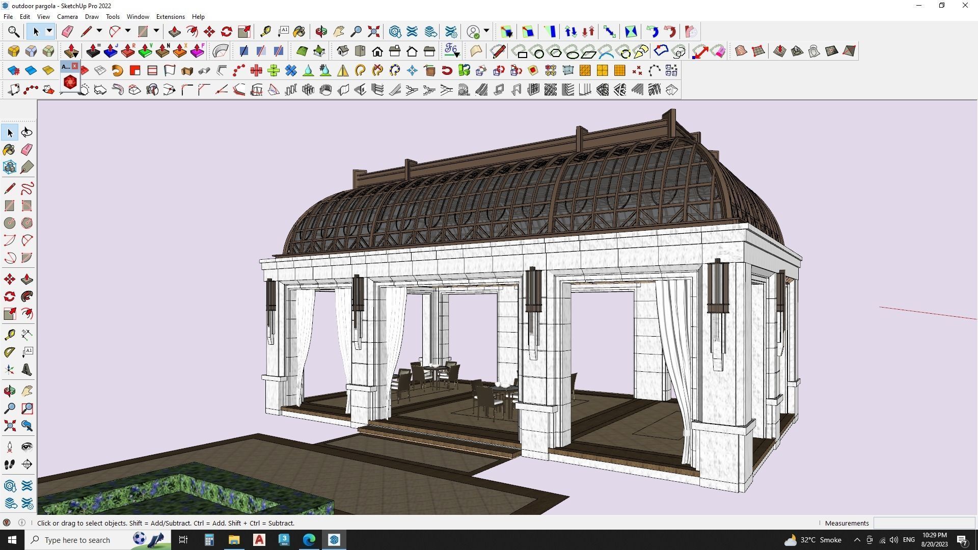 Outdoor pavilion 3d model 3D model_1