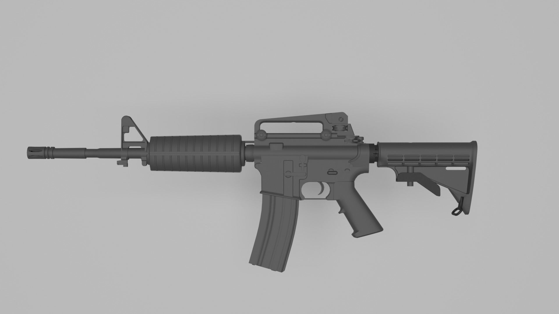 Colt M4A1 Detailed Model - Game optimized Low-poly 3D model_1