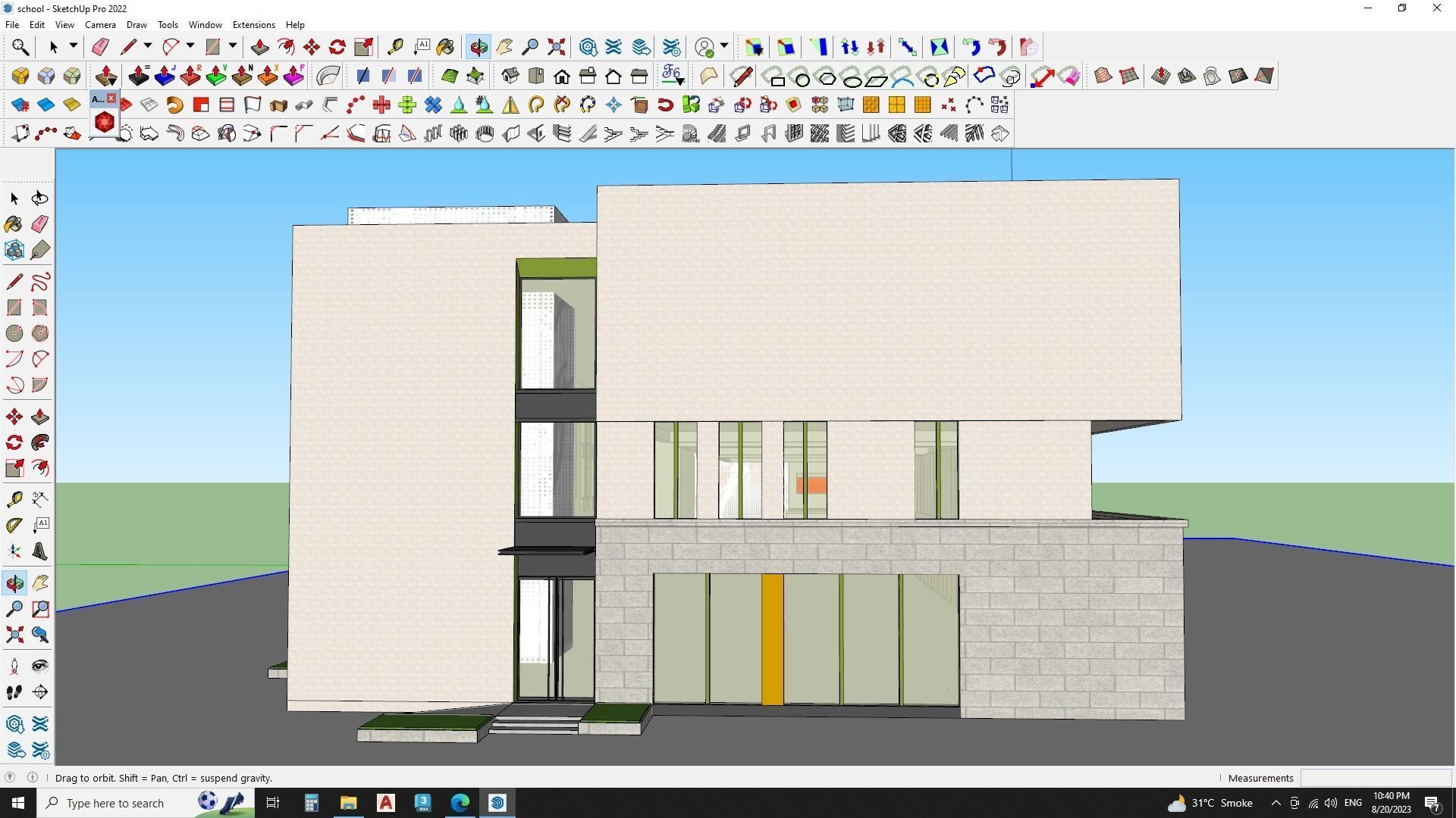 School Building 3d model 3D model_2