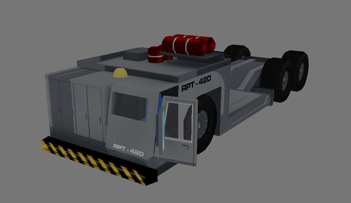 AIRPORT TRUCK 3 Low-poly 3D model_11