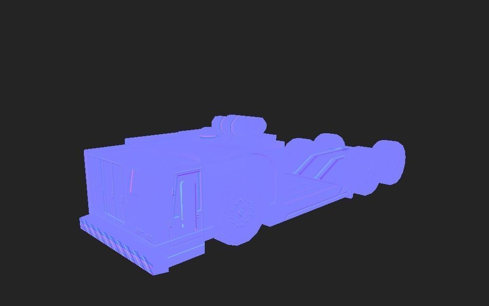 AIRPORT TRUCK 3 Low-poly 3D model_1