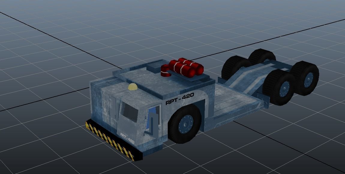 AIRPORT TRUCK 3 Low-poly 3D model_13