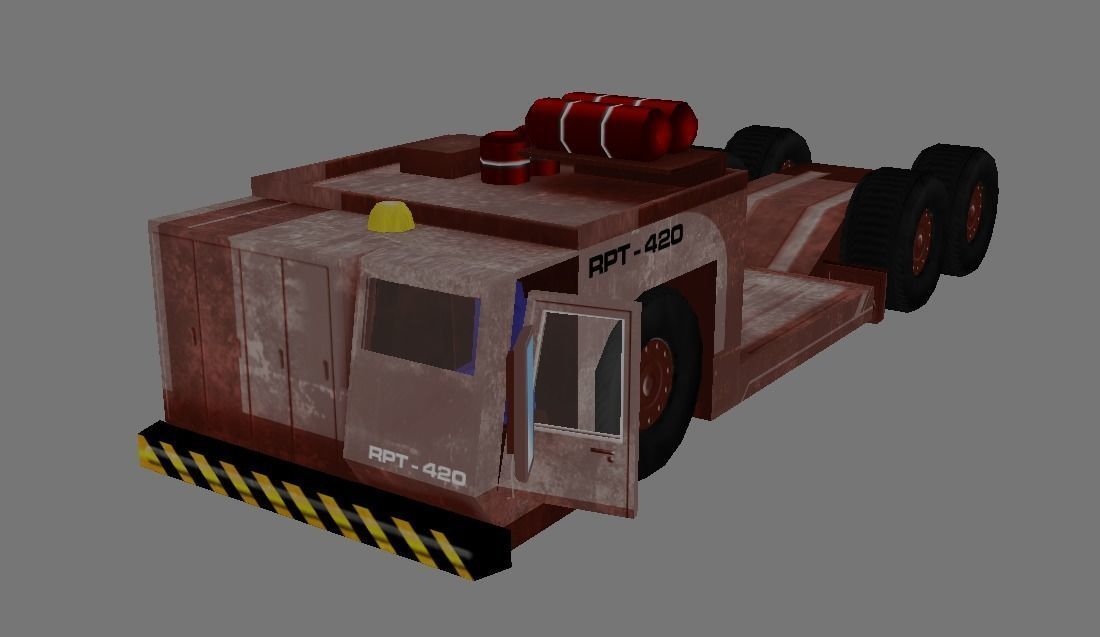 AIRPORT TRUCK 3 Low-poly 3D model_10