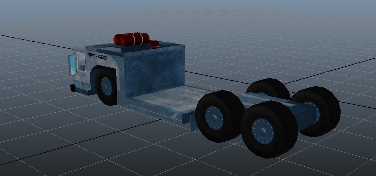 AIRPORT TRUCK 3 Low-poly 3D model_14