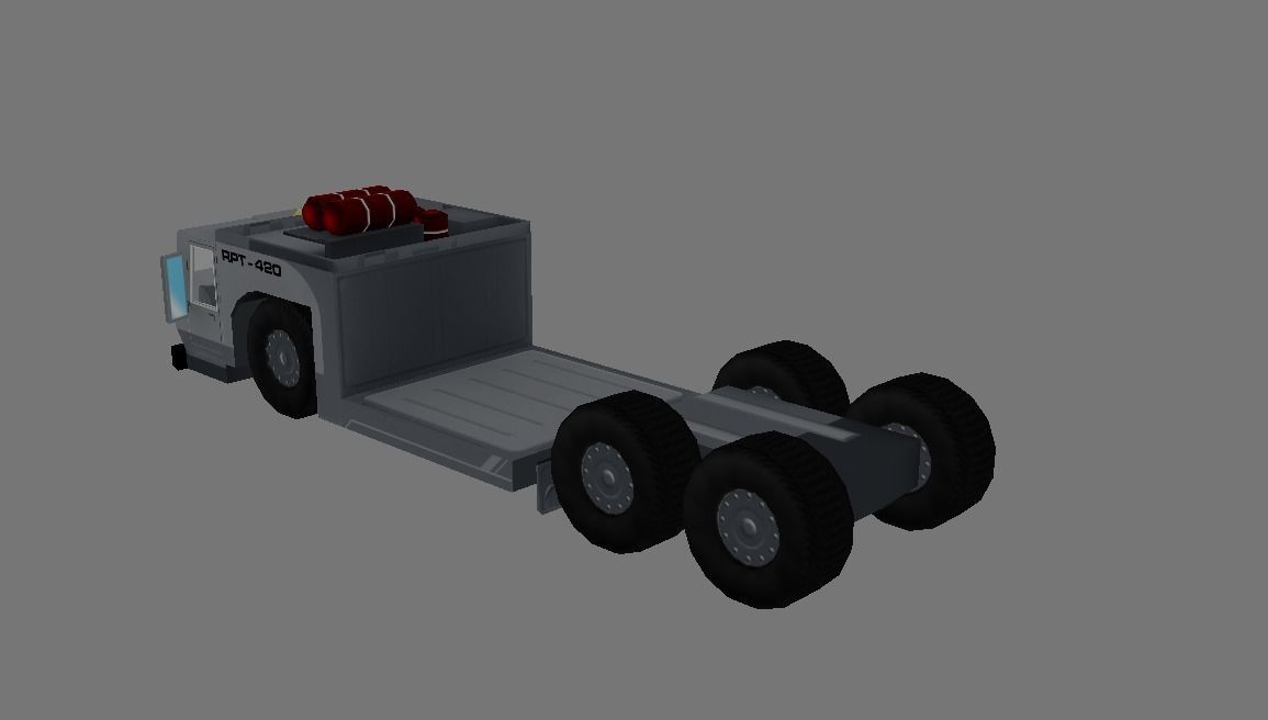 AIRPORT TRUCK 3 Low-poly 3D model_8