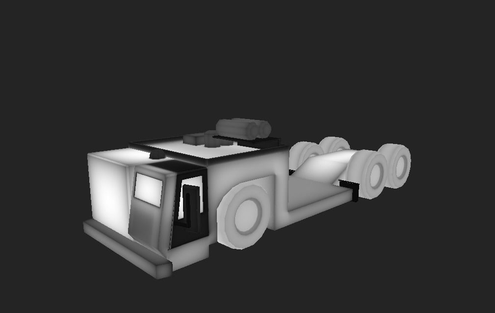 AIRPORT TRUCK 3 Low-poly 3D model_4
