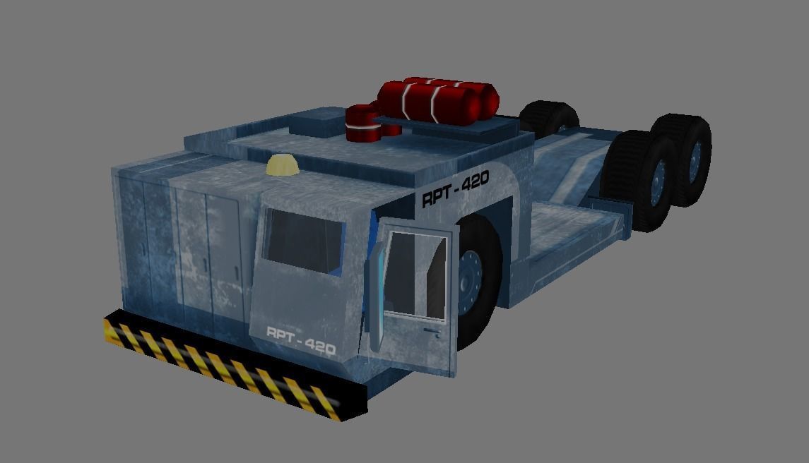 AIRPORT TRUCK 3 Low-poly 3D model_12