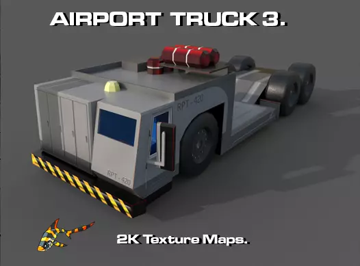 AIRPORT TRUCK 3 Low-poly 3D model_0