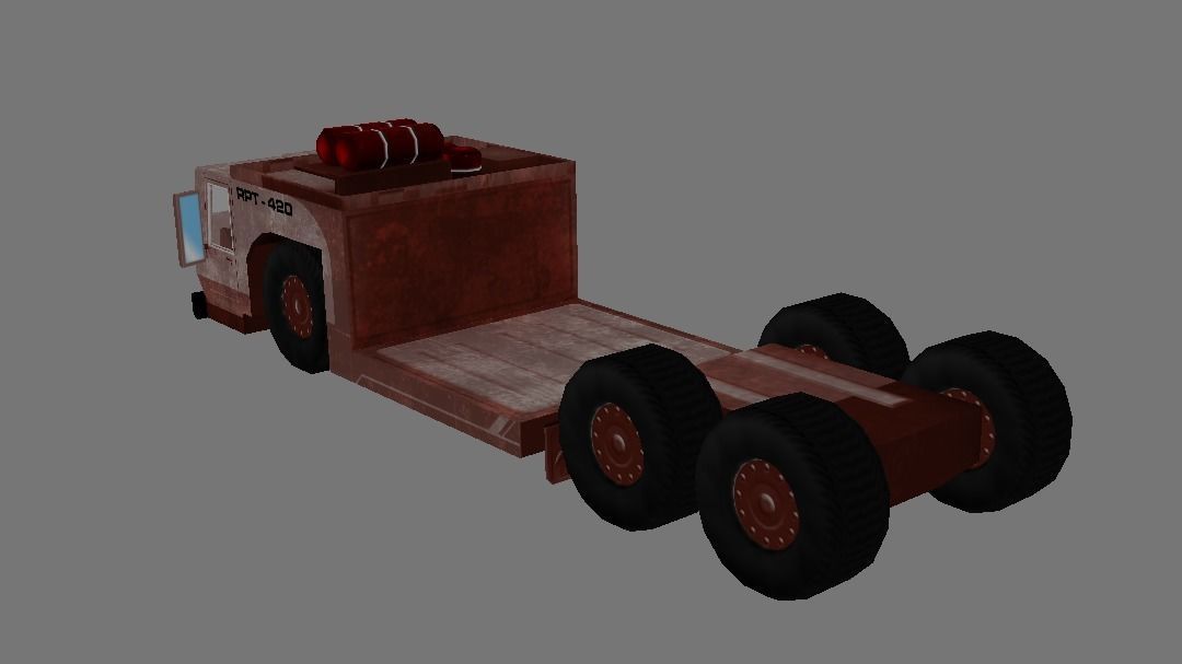 AIRPORT TRUCK 3 Low-poly 3D model_9