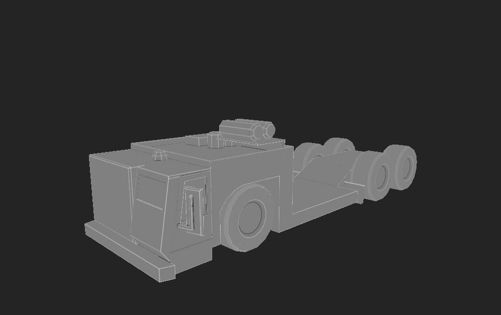 AIRPORT TRUCK 3 Low-poly 3D model_3