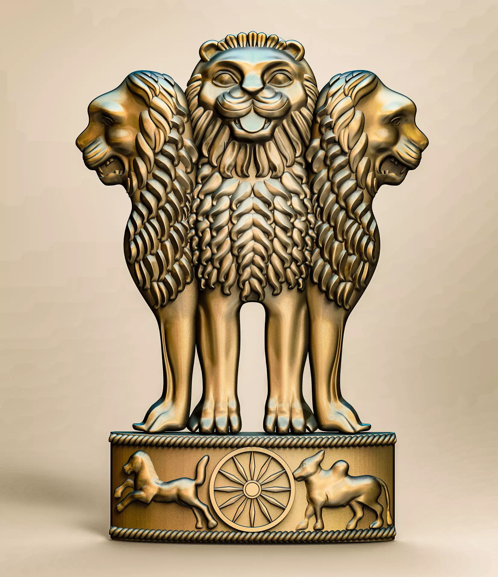 ASHOK STAMBH EMBLEM  3D print model_0