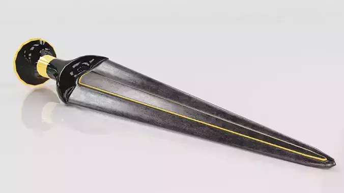 Dagger Low Poly Model With PBR For Gamings Metaverse GTA