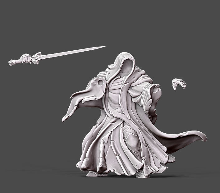 Wraith - 10 - 35mm scale 3D print model_6