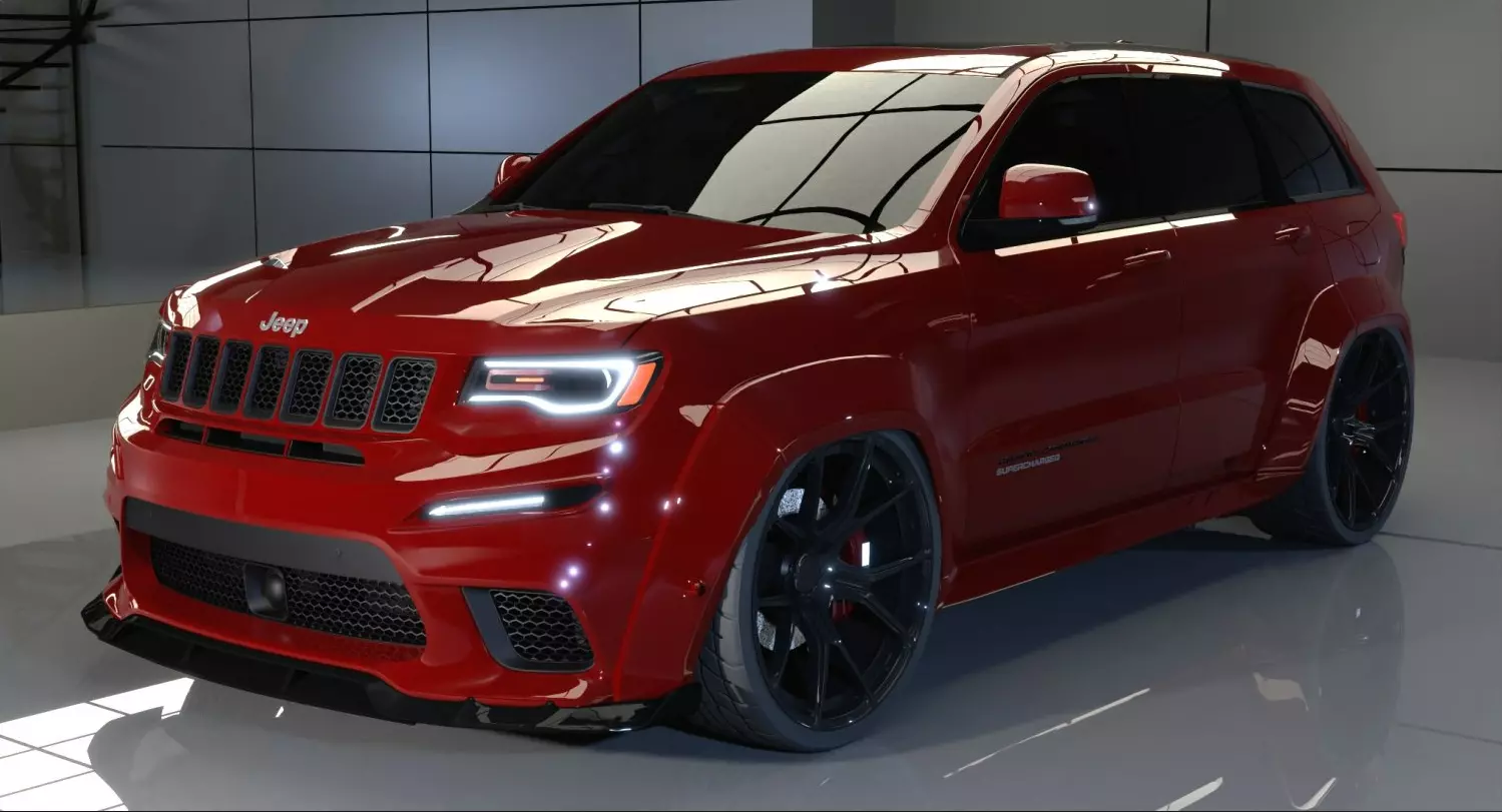 Jeep Grand Cherokee Trackhawk 2021 Bodykit 3D model | CGTrader
