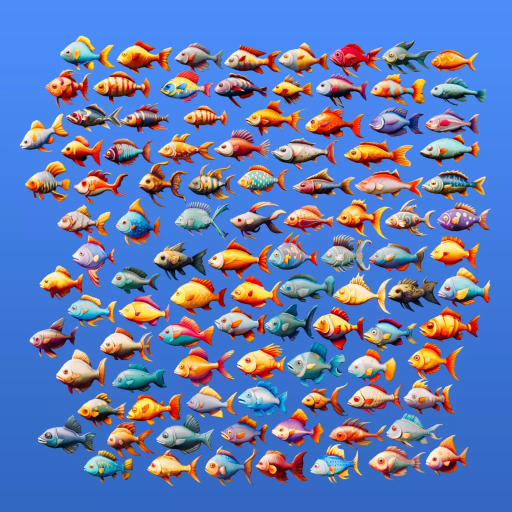 Stylized Fish Pack Low-poly 3D model_0