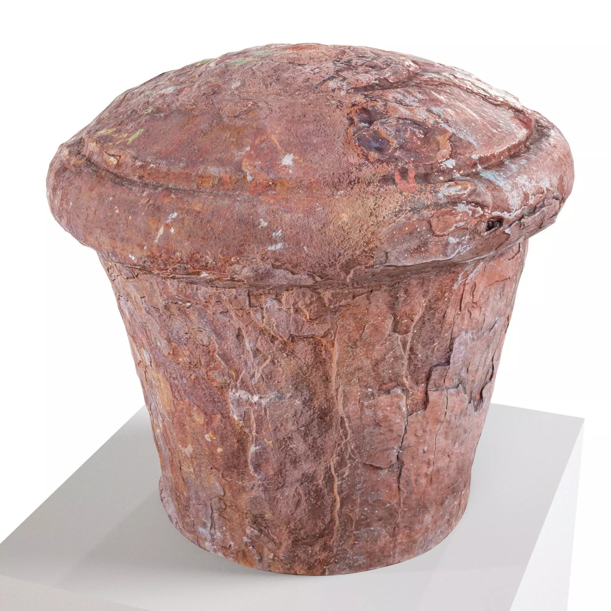 Old Rusted Mooring 09 Low-poly 3D model_0