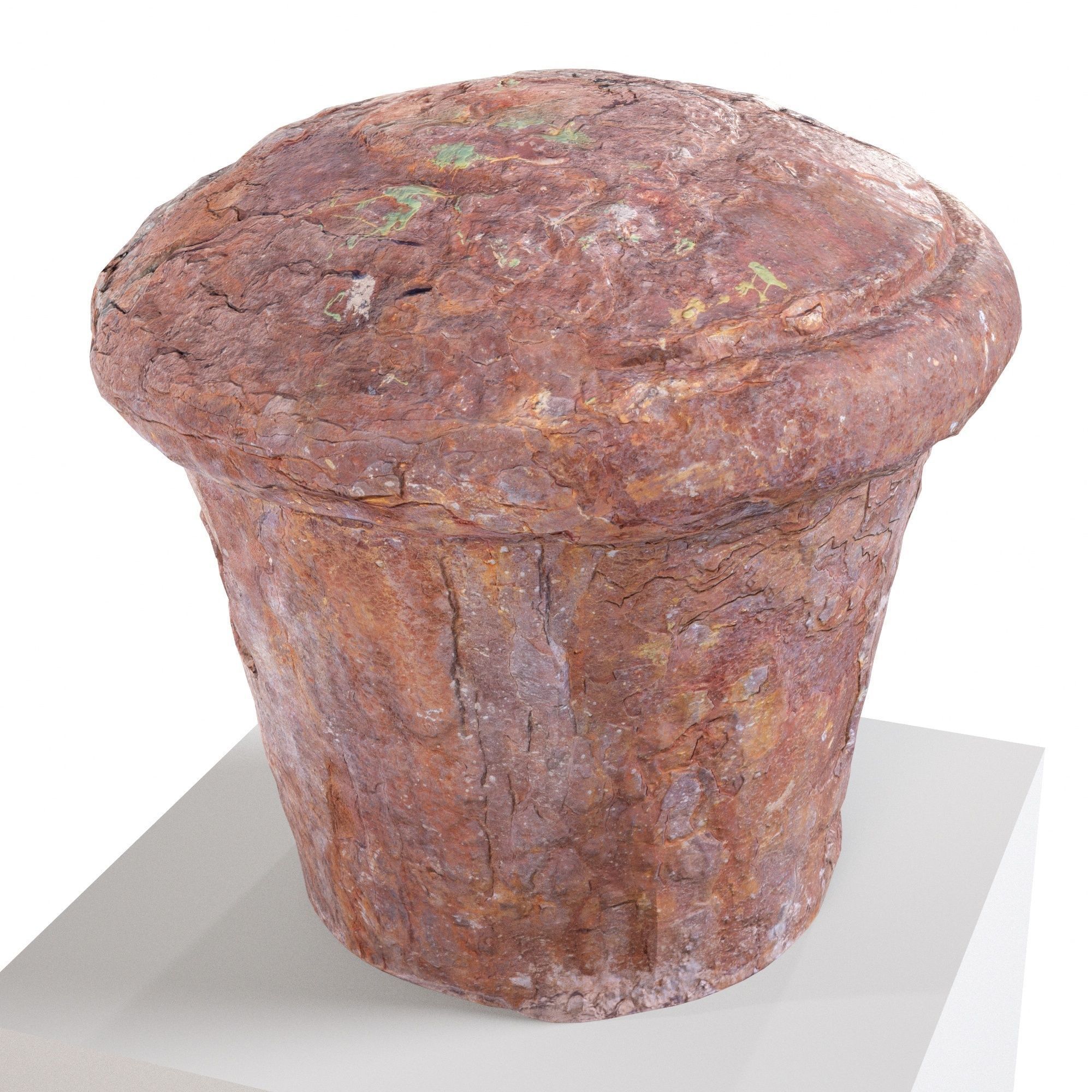 Old Rusted Mooring 09 Low-poly 3D model_3